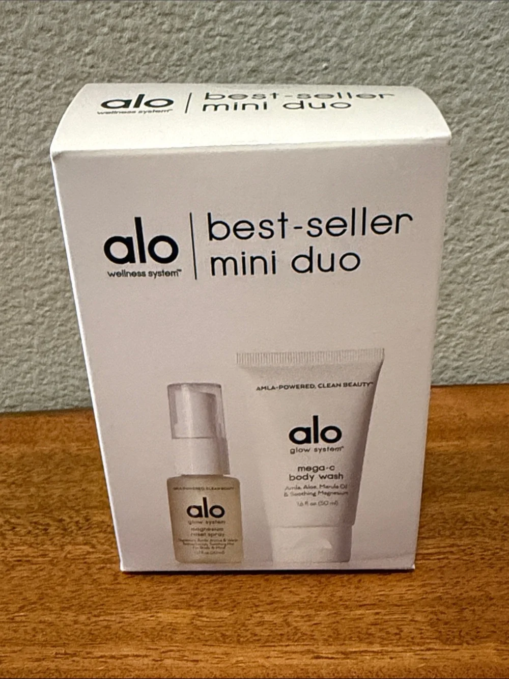 ALO Yoga Mega-C Body Wash & Magensium Reset Spray Mini Duo Brand New